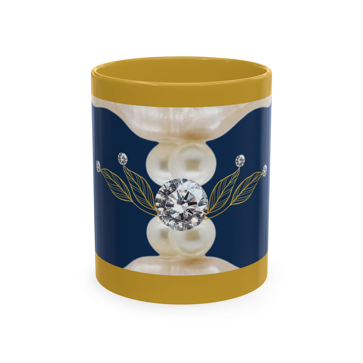 WWBH Pearl & Diamond Navy Ceramic Mug