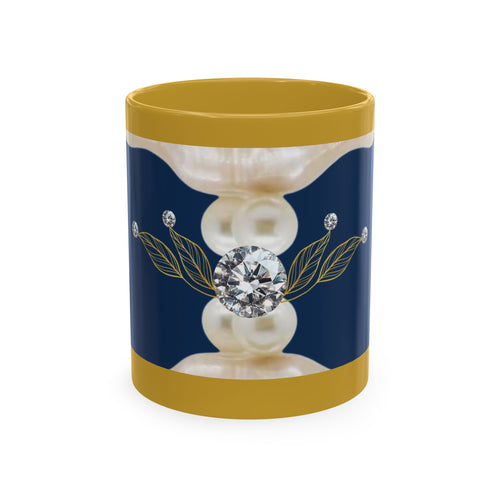 WWBH Pearl & Diamond Navy Ceramic Mug