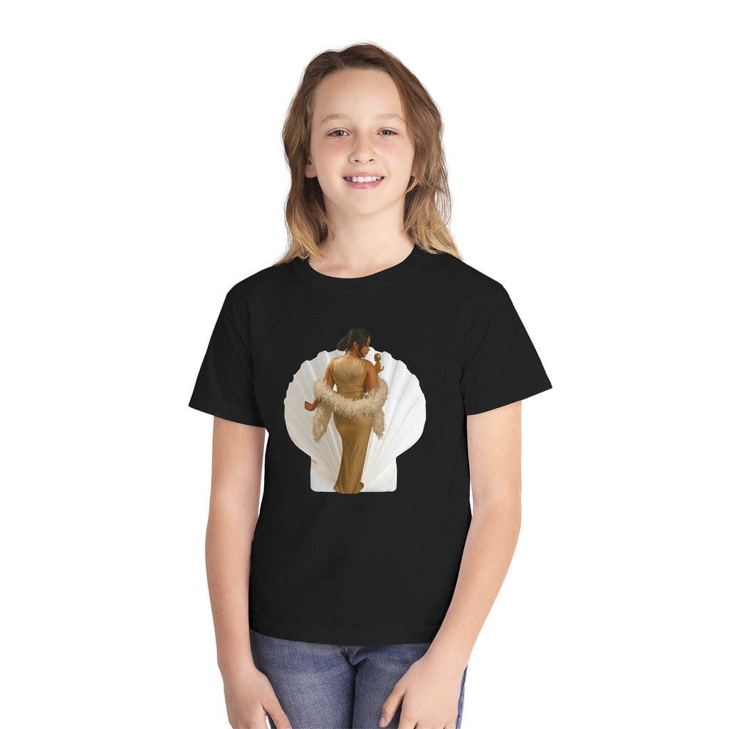 Youth Tee — Elegant Portrait Shell Graphic