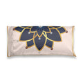 Satin Pillowcase — Navy & Gold Lotus Design Long Decorative Pillowcase