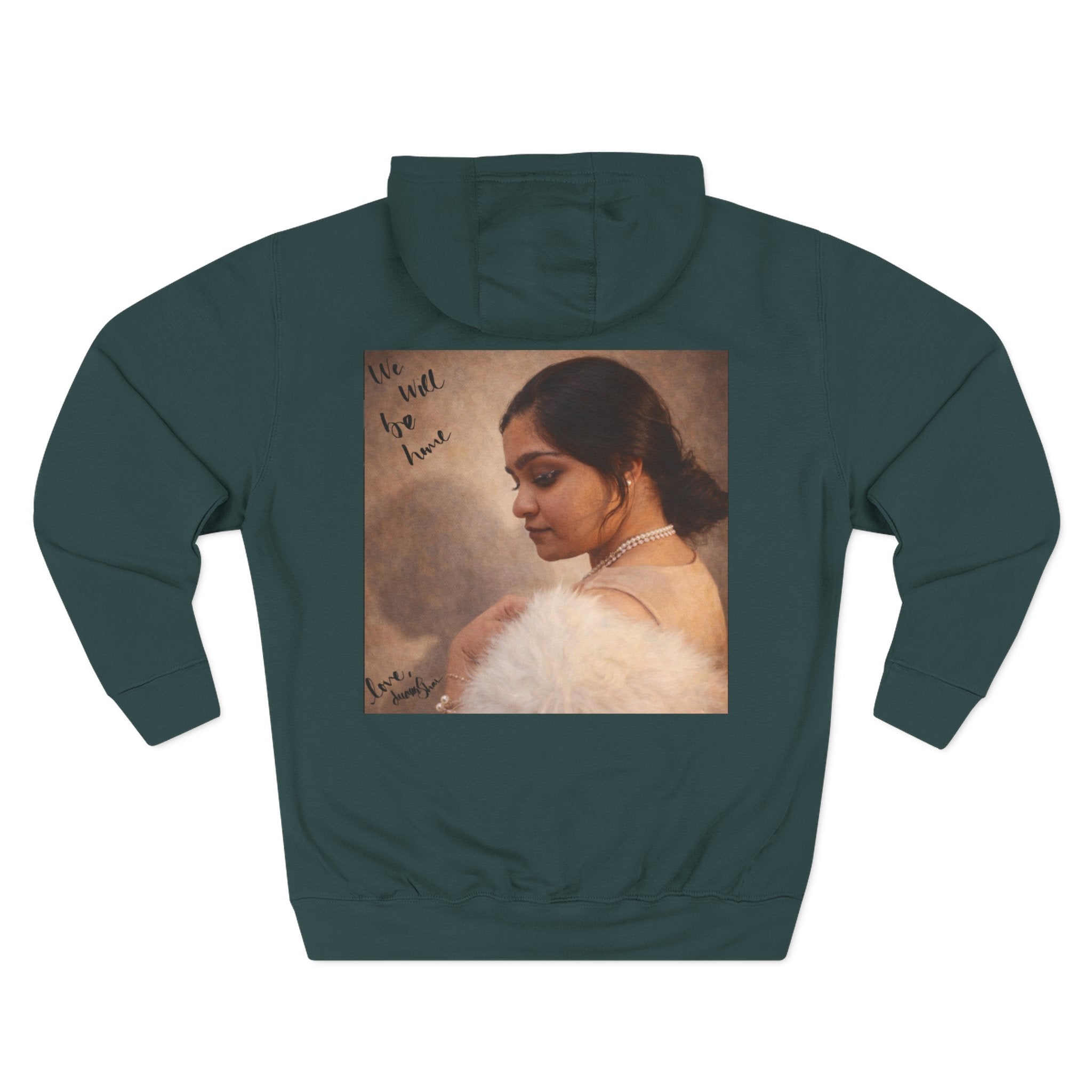 Portrait Hoodie — Vintage Frame Romantic Art Pullover