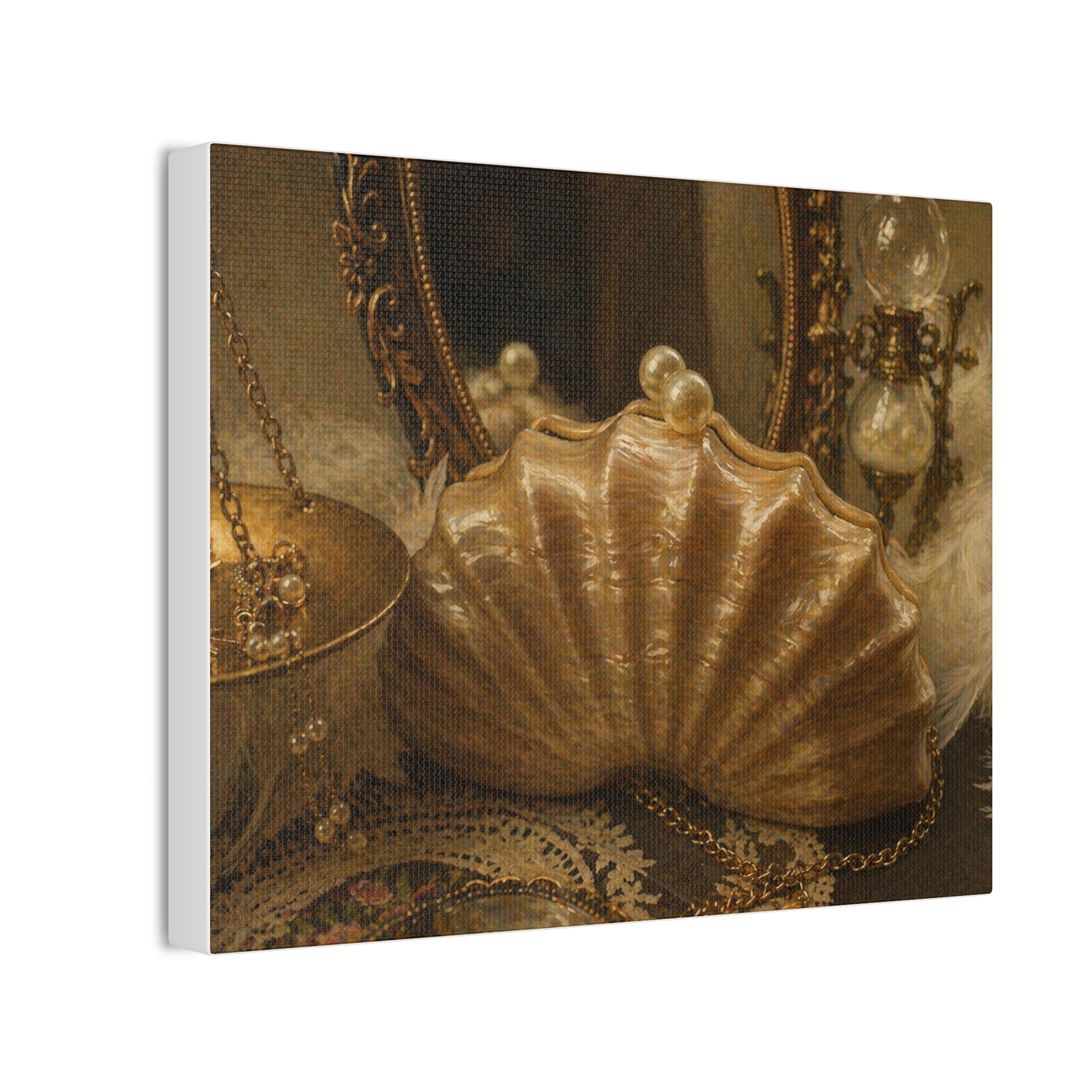 Classical Woman Reading Canvas Print — Vintage Portrait Wall Art