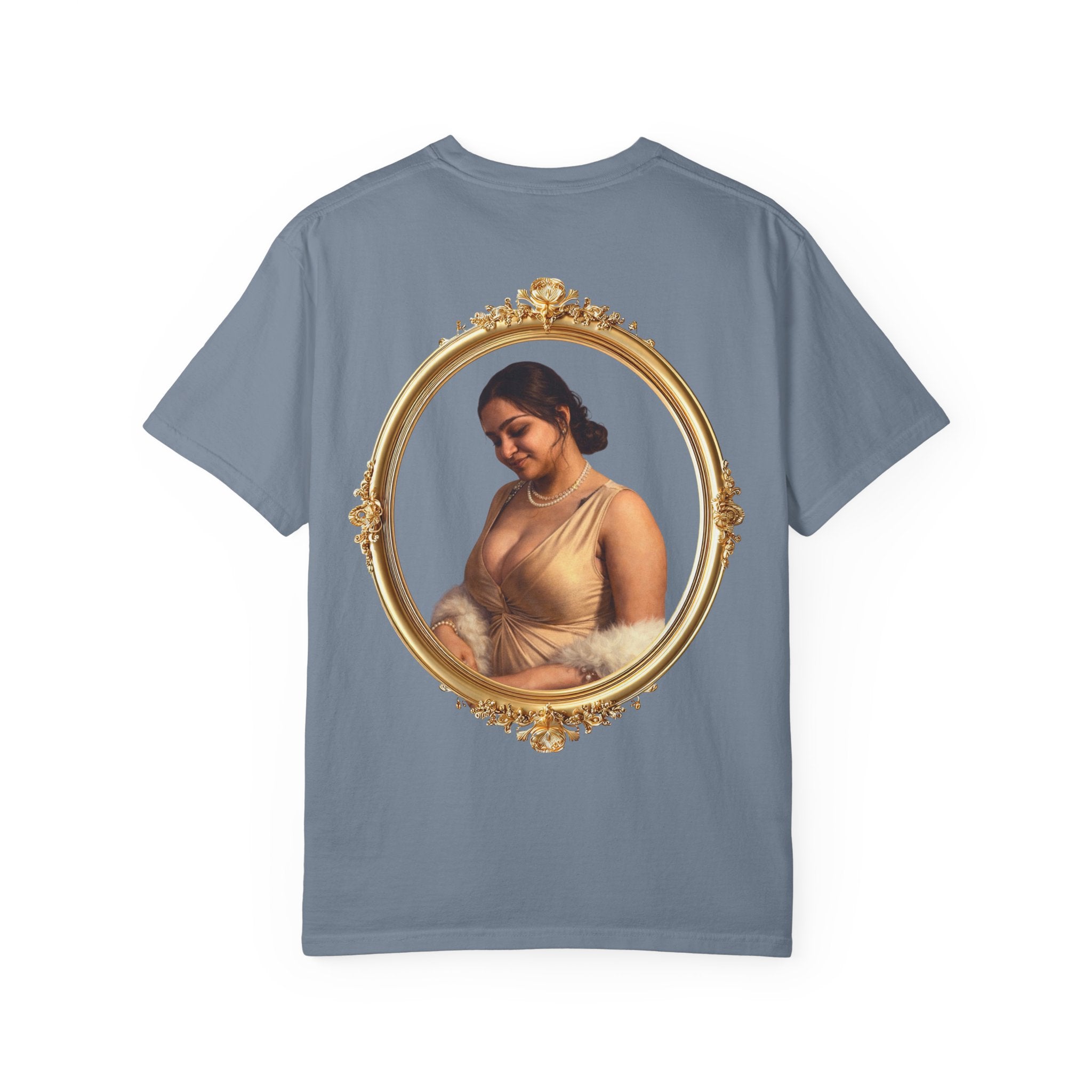 Portrait Graphic T-Shirt — Vintage Framed Lady Art Print