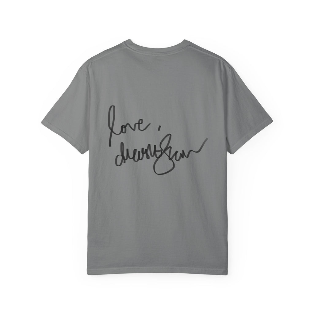 T-Shirt — Vintage Glam Portrait Tee with Signature "Love, Drashti"