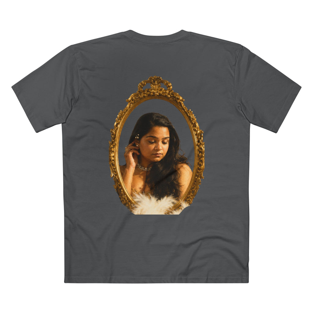 Vintage Vanity Tee — Antique Mirror & Shell Art Graphic T-Shirt