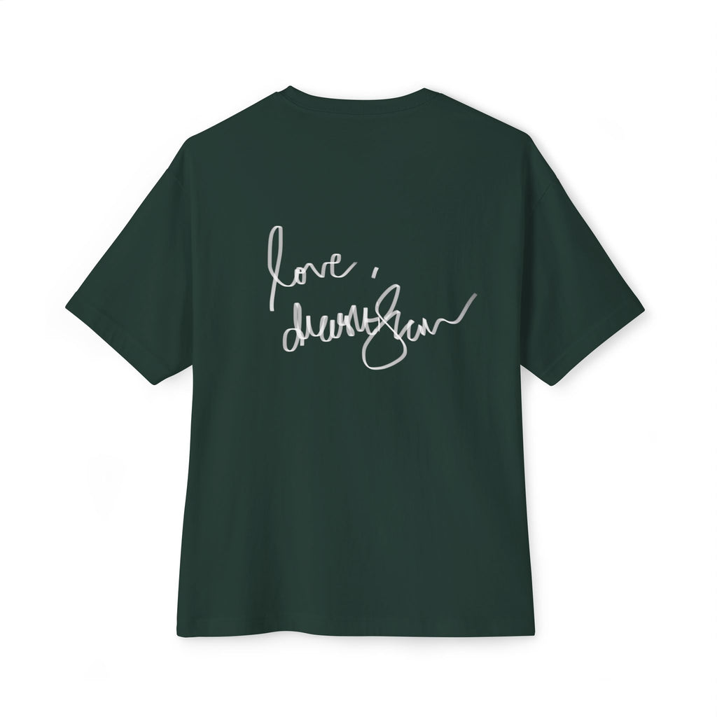 Vintage Portrait Tee — Woman with Fan Graphic Boxy T-Shirt