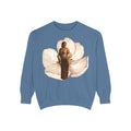 Floral Portrait Sweatshirt — Vintage Gold Frame Art Crewneck