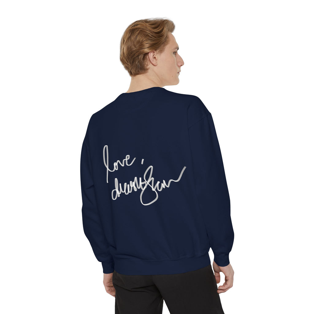 Reclining Muse Sweatshirt — 'We Will Be Home' Retro Art Graphic Crewneck