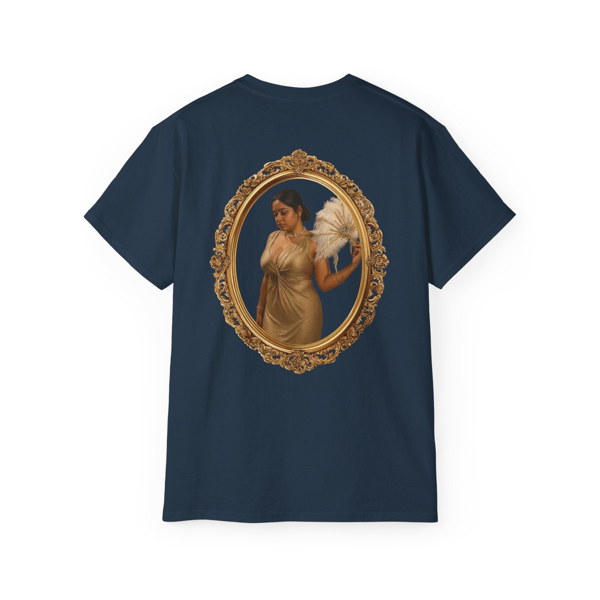 Angel Portrait T-Shirt — Vintage Gold Framed Guardian Tee