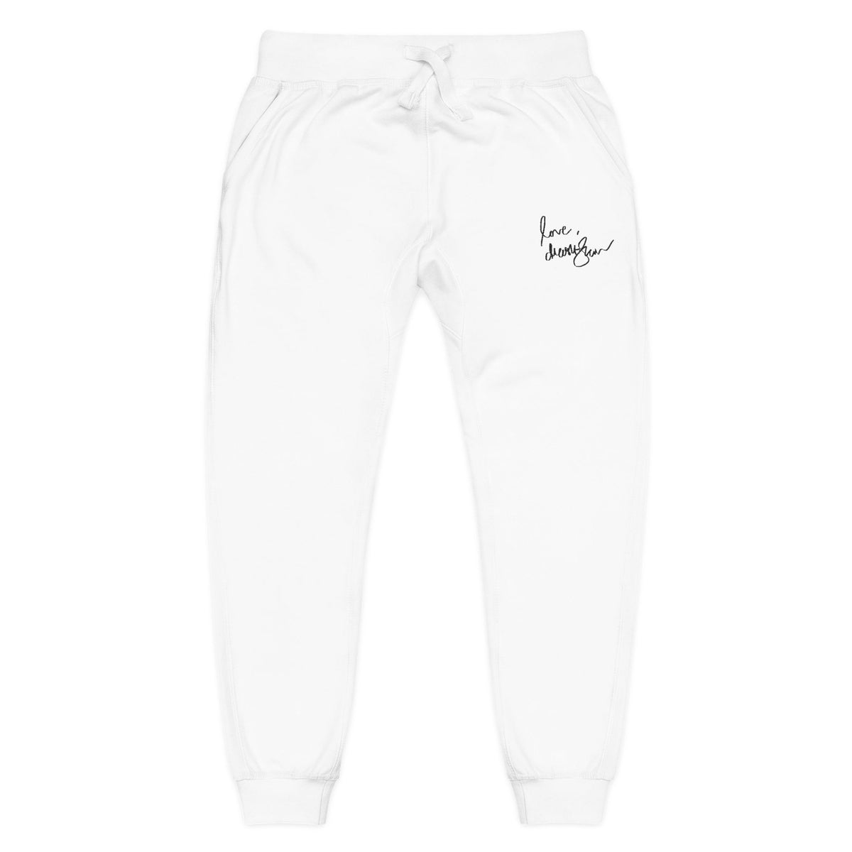 Drashti Embroidered Golden Lion Joggers — Cozy Fleece Sweatpants