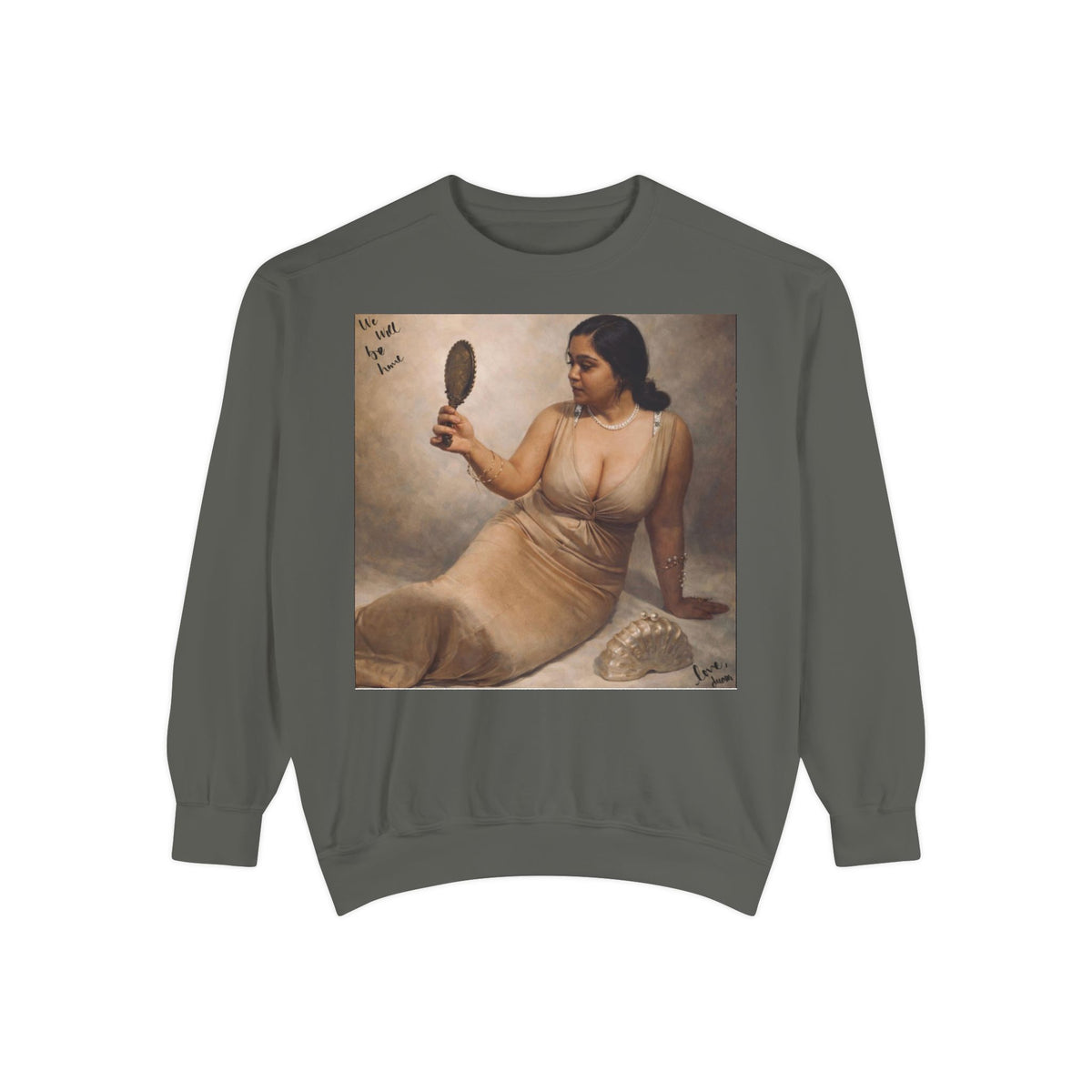 Drashti Sweatshirt — Vintage Muse Art Portrait Pullover