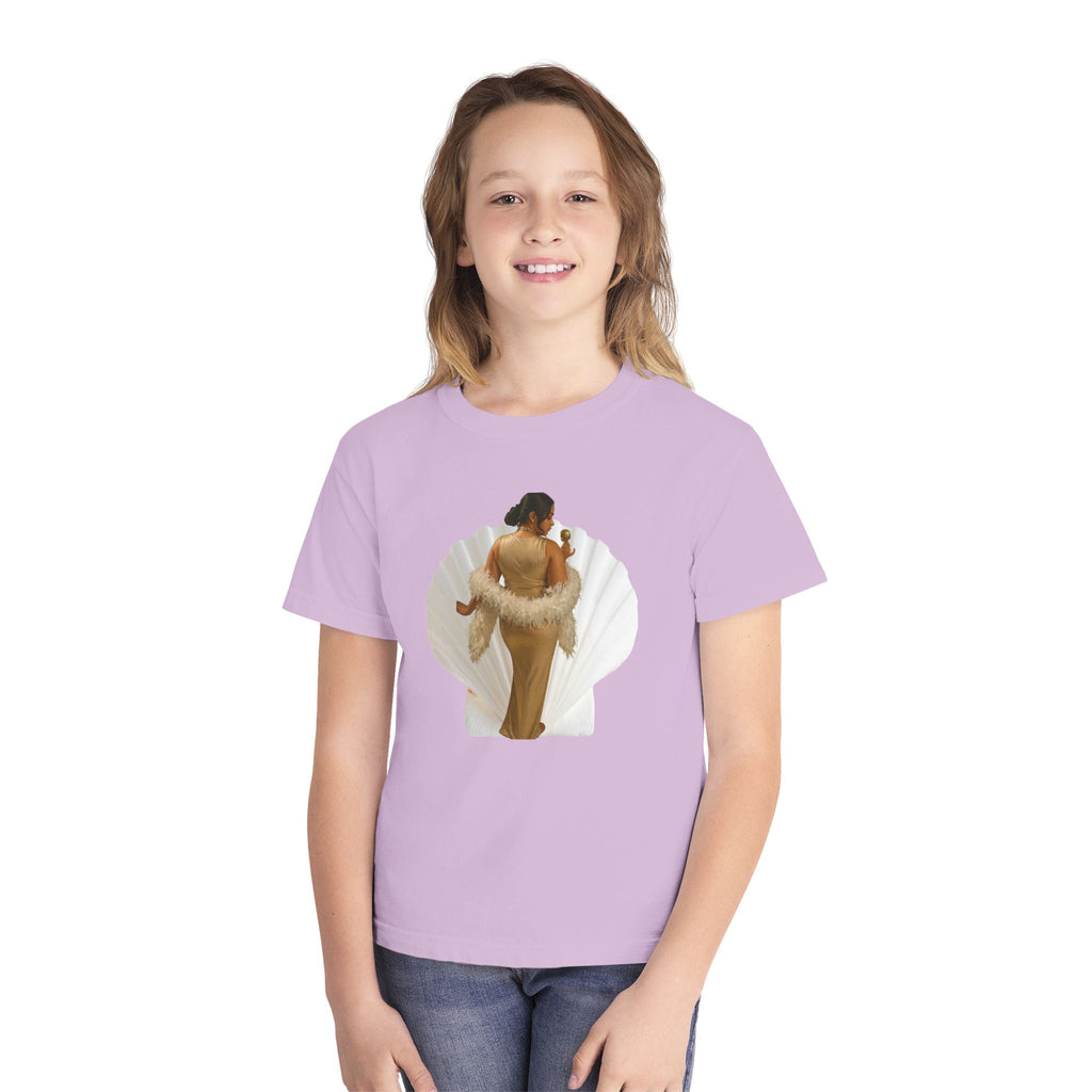 Youth Tee — Elegant Portrait Shell Graphic