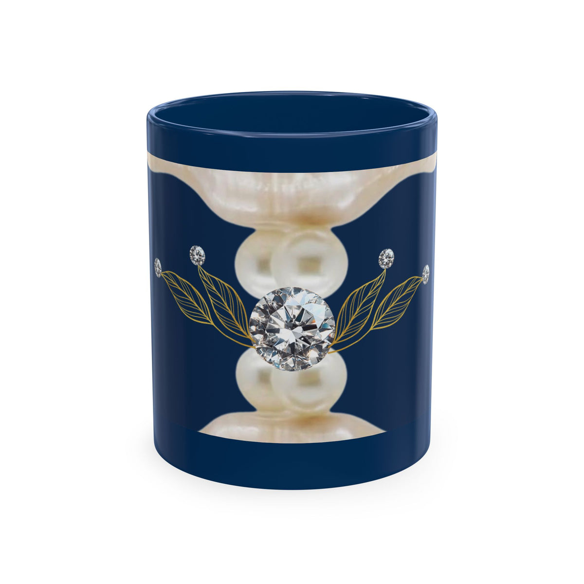 WWBH Pearl & Diamond Navy Ceramic Mug