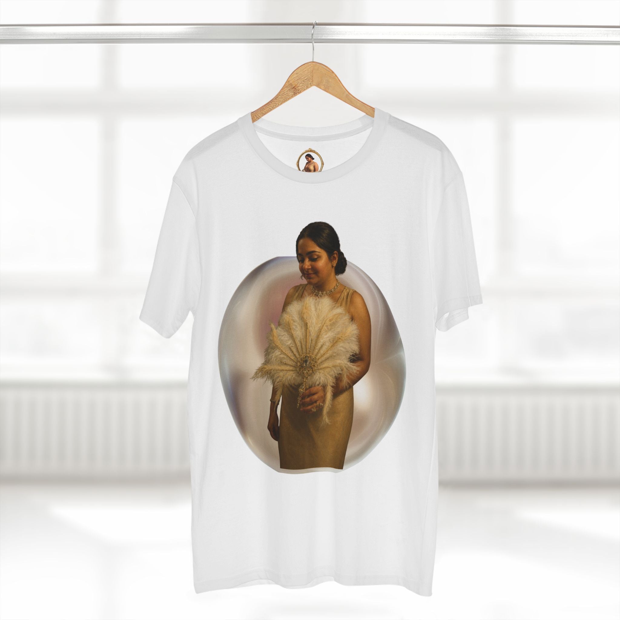 T‑Shirt — Vintage Portrait Bubble with 'We Will Become' Script
