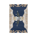 Pearl & Diamond Vintage Tea Towel — Elegant Navy Microfiber Kitchen Towel