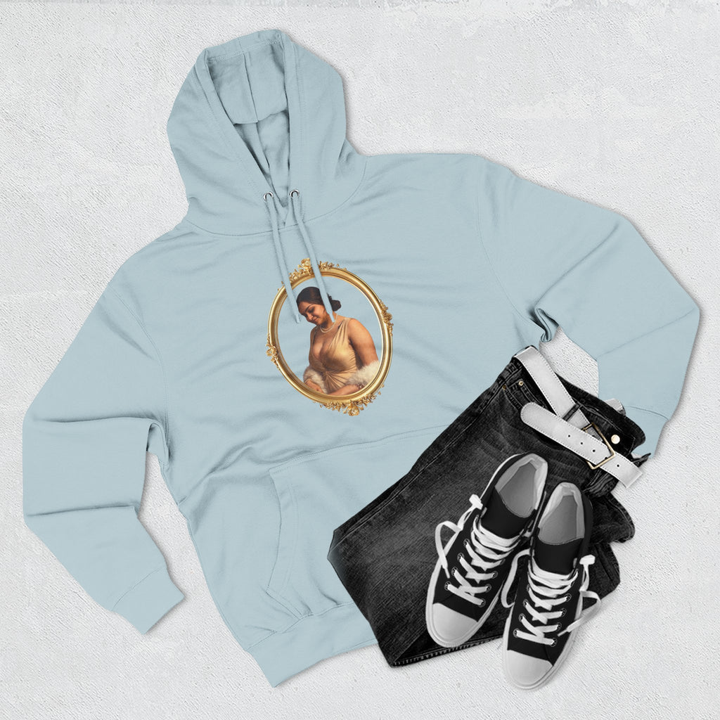 Portrait Hoodie — Vintage Frame Romantic Art Pullover