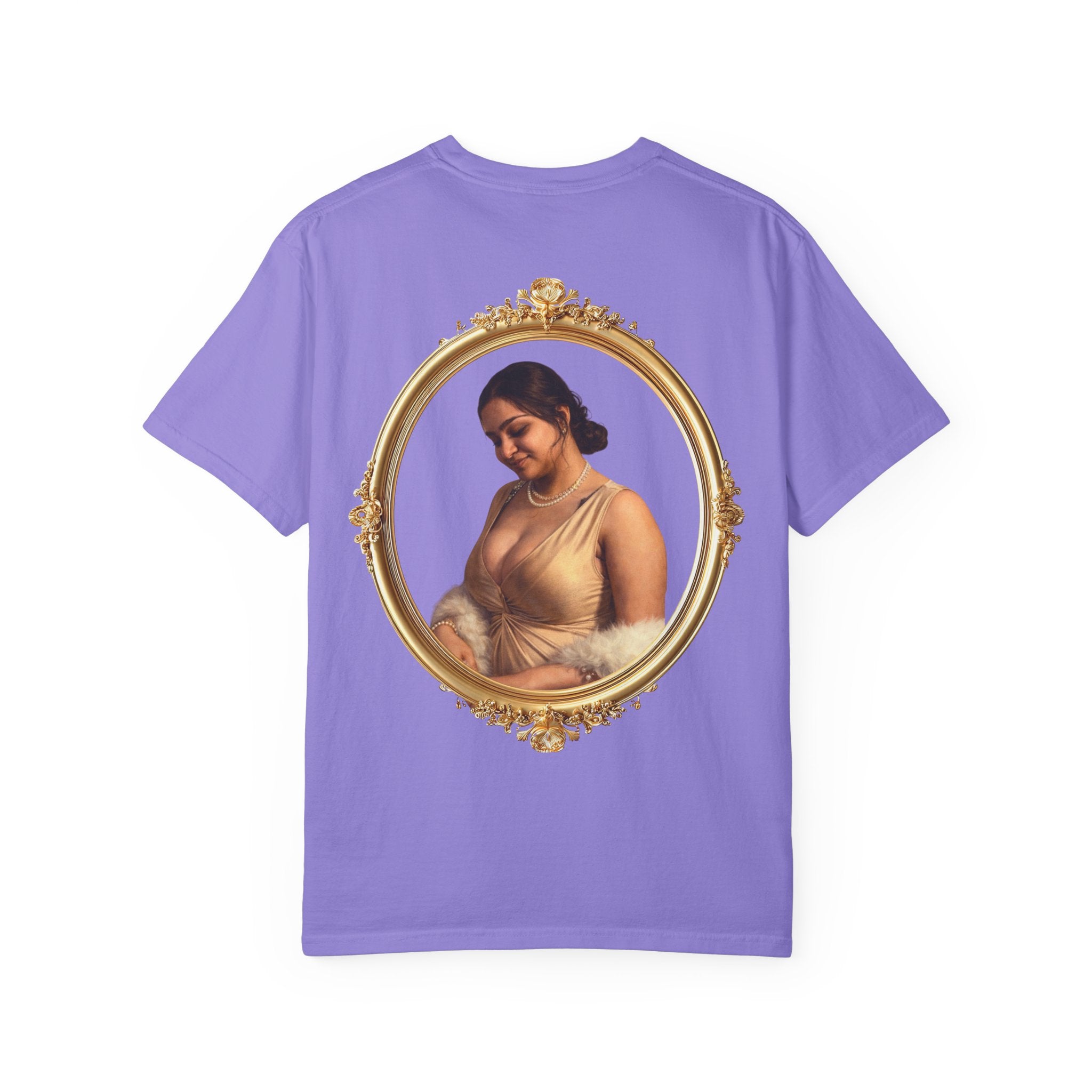 Portrait Graphic T-Shirt — Vintage Framed Lady Art Print