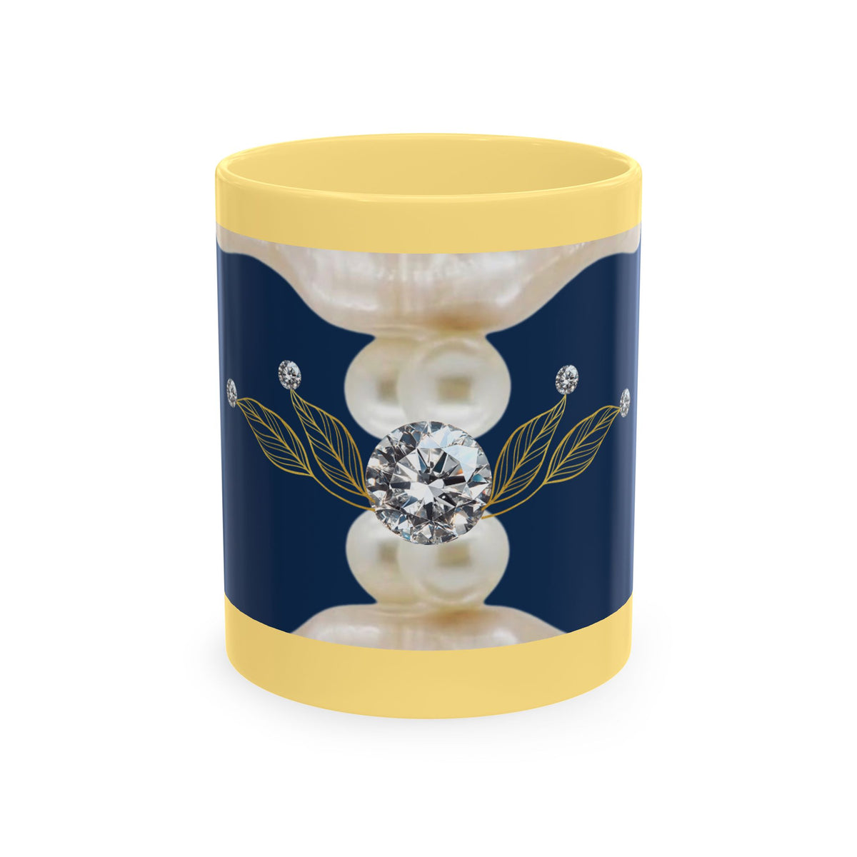 WWBH Pearl & Diamond Navy Ceramic Mug