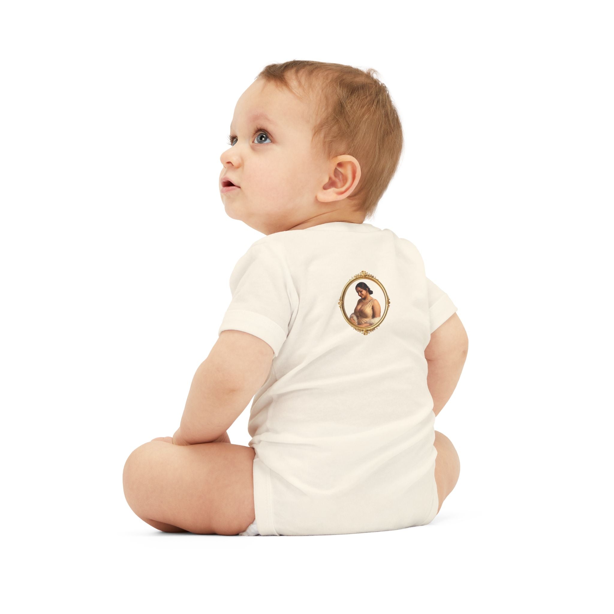 Infant Onesie with Vintage Cherub Portrait – Baby Bodysuit