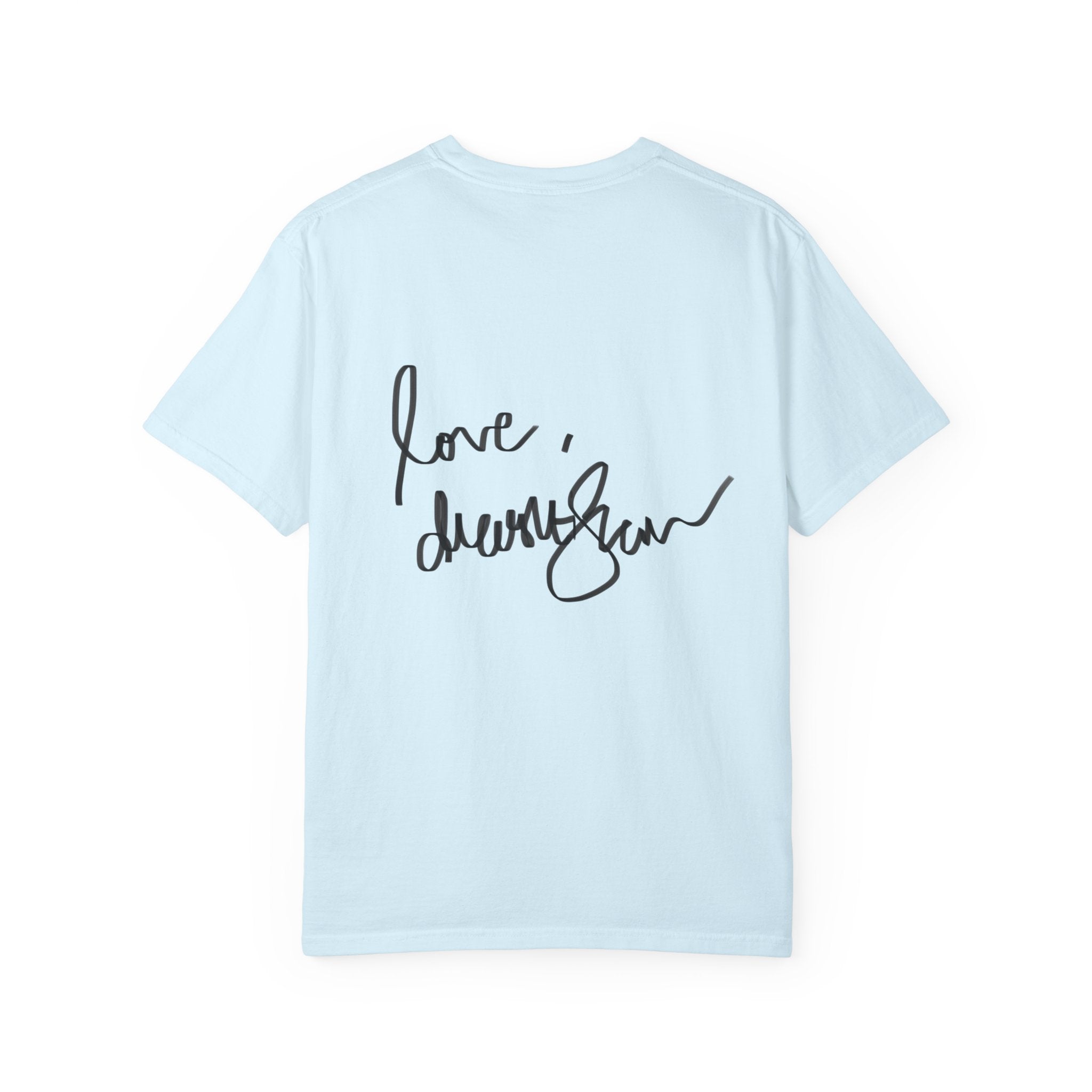 T-Shirt — Vintage Glam Portrait Tee with Signature "Love, Drashti"