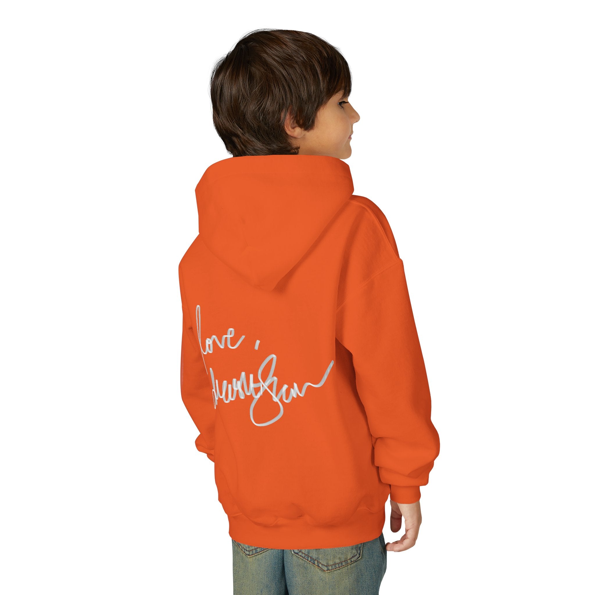 Youth Hoodie — Vintage Dancer Floral Graphic with “We Will Be Home” Back Script