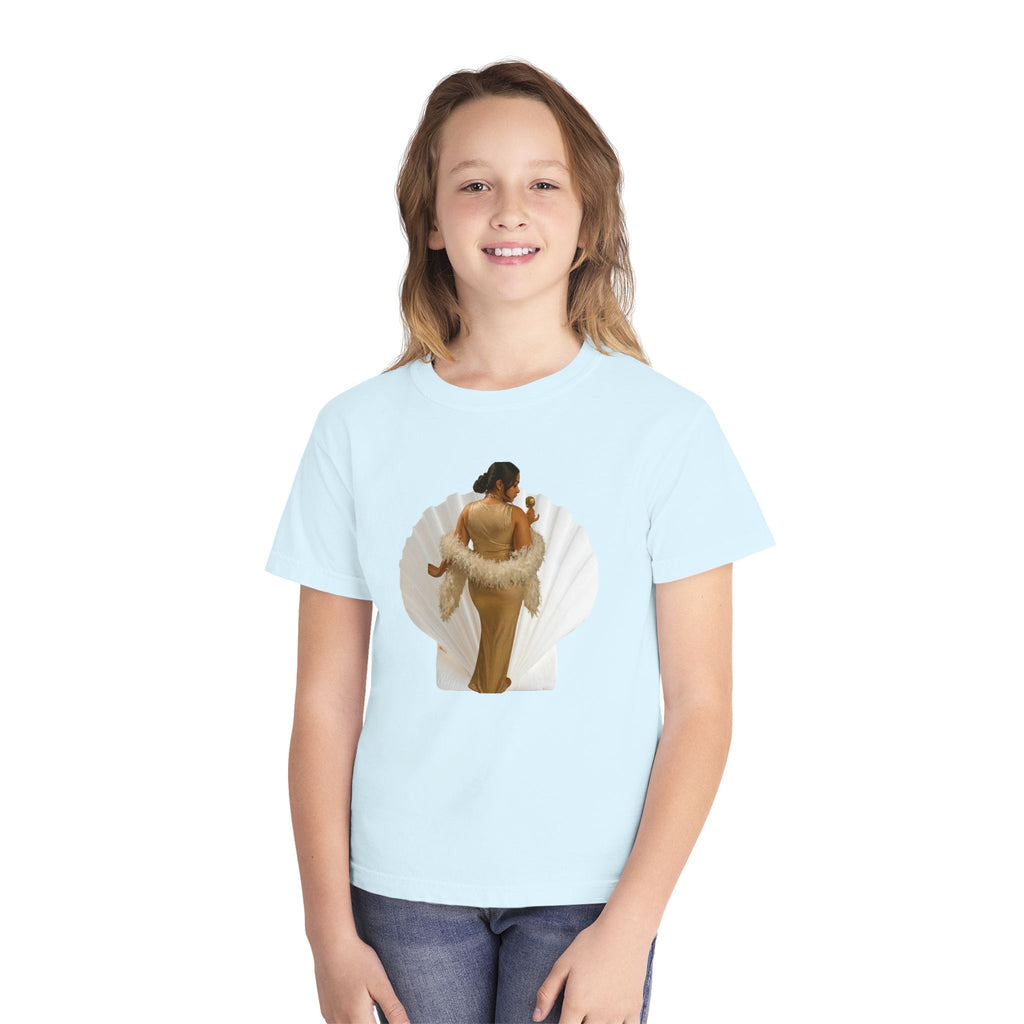 Youth Tee — Elegant Portrait Shell Graphic