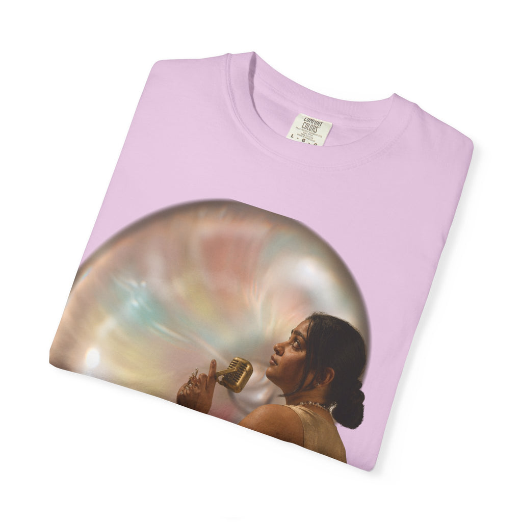 T‑Shirt — Retro Glam Woman with Iridescent Bubble | 'We Will Become' Graphic Tee