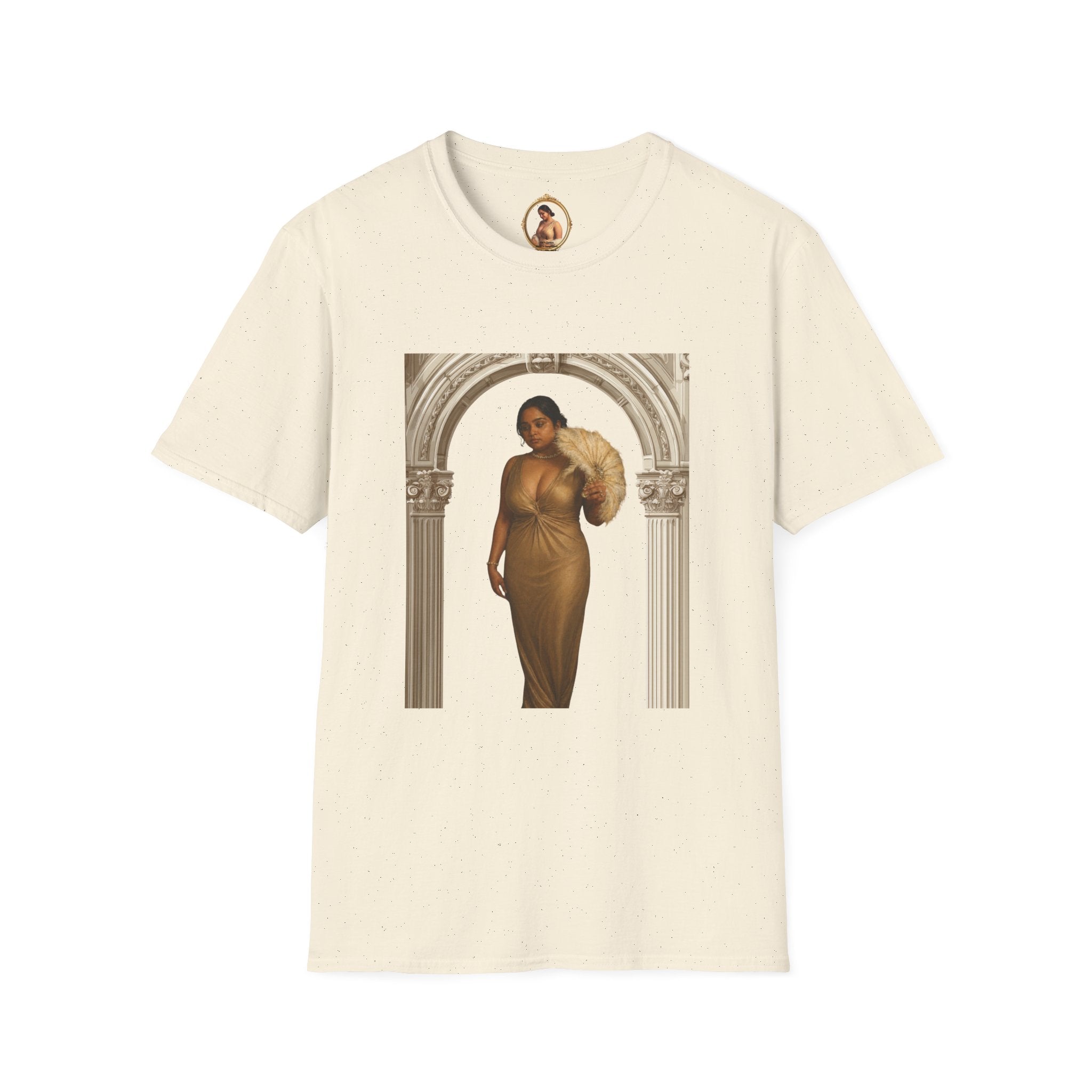 Vintage Arch Portrait T-Shirt — Elegant Woman Art Print