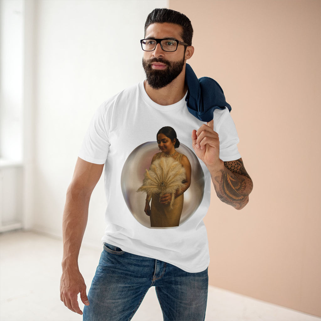 T‑Shirt — Vintage Portrait Bubble with 'We Will Become' Script