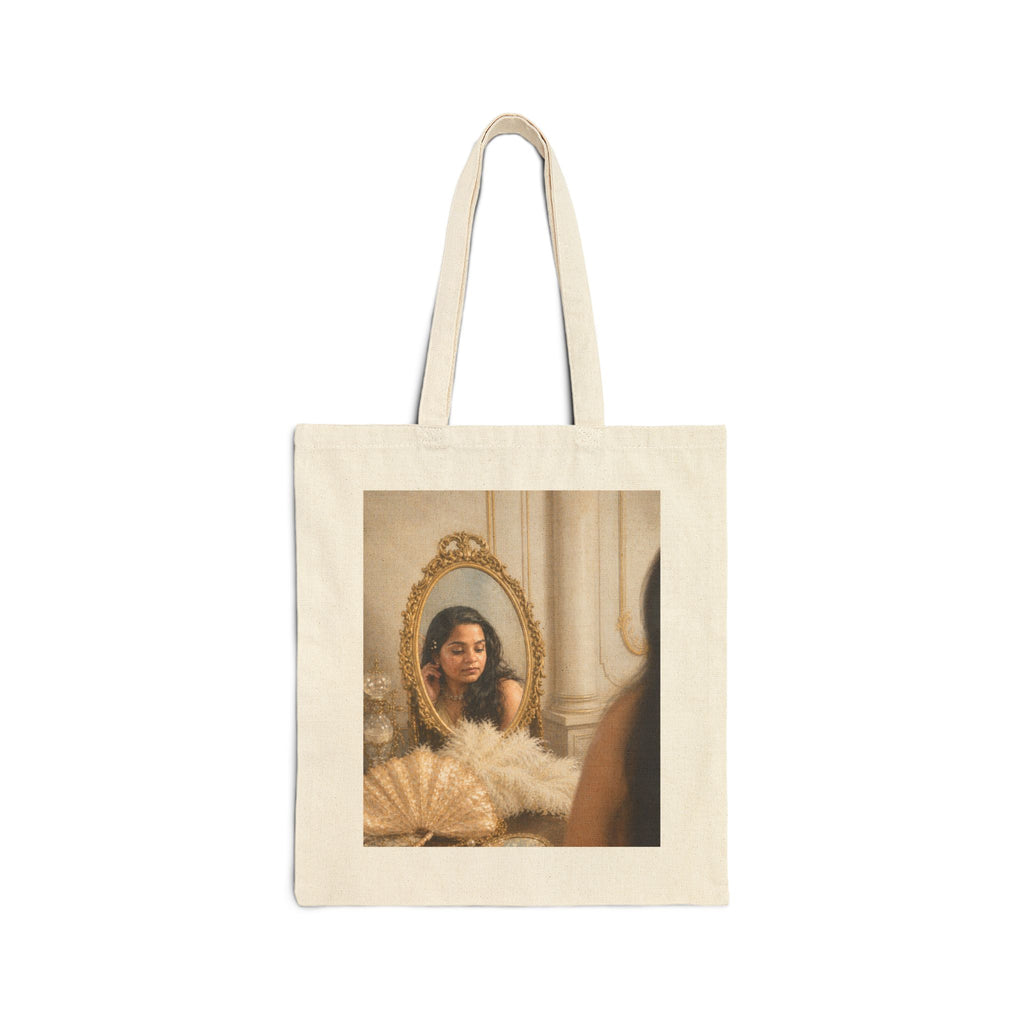 Photo Portrait Canvas Tote — "Love, [Signature]" Stylish Everyday Shoulder Bag