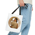 Vintage Portrait Tote Bag — Woman with Feather Fan Artwork
