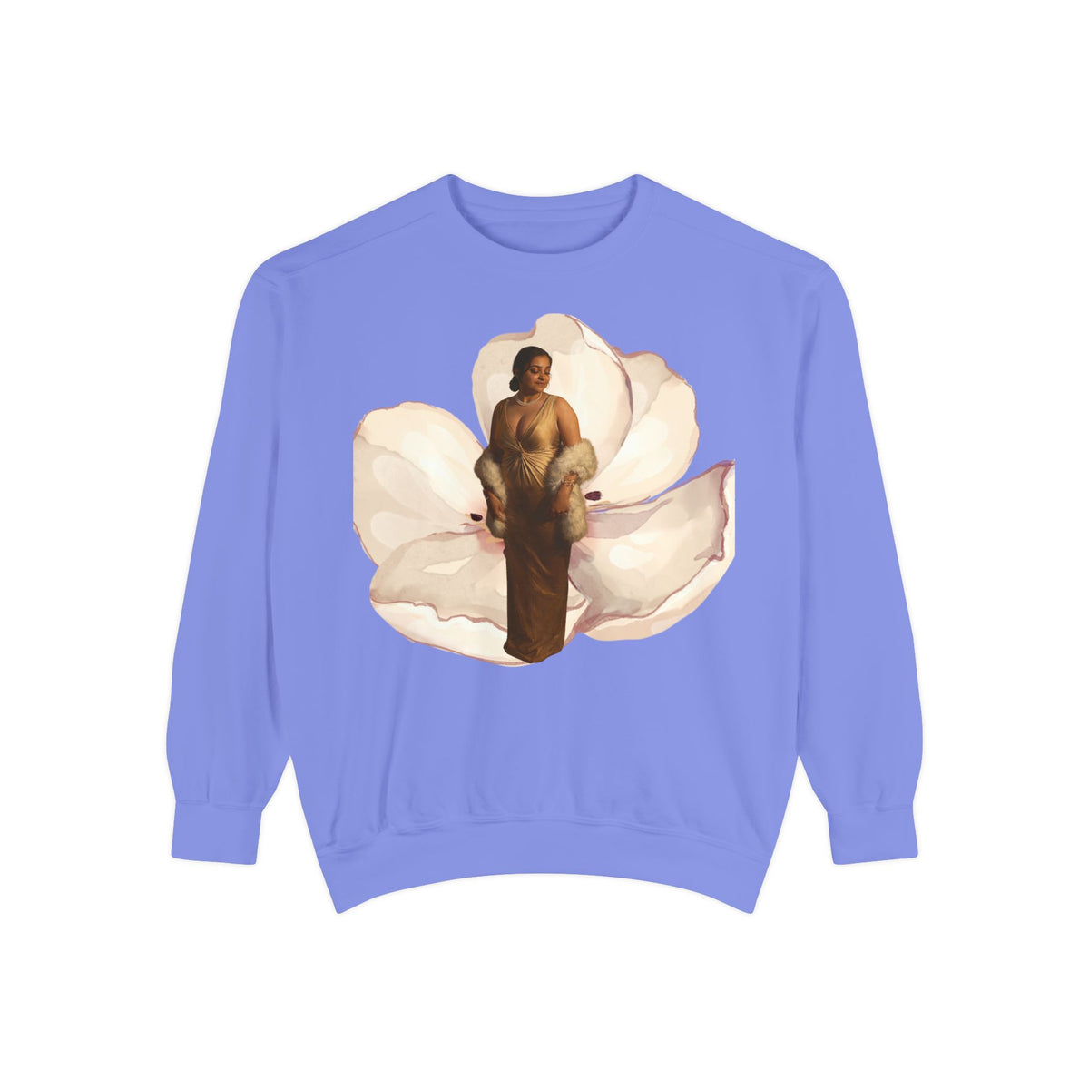 Drashti's WWBH Floral Portrait Sweatshirt — Vintage Gold Frame Art Crewneck
