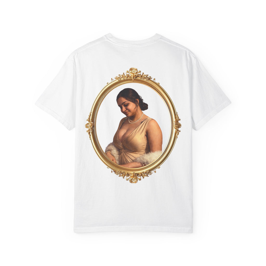 Portrait Graphic T-Shirt — Vintage Framed Lady Art Print