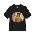 Vintage Portrait Tee — Woman with Fan Graphic Boxy T-Shirt