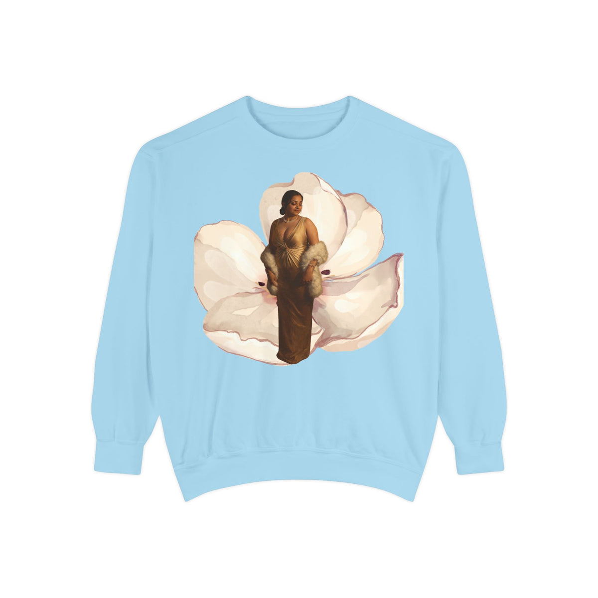 Drashti's WWBH Floral Portrait Sweatshirt — Vintage Gold Frame Art Crewneck