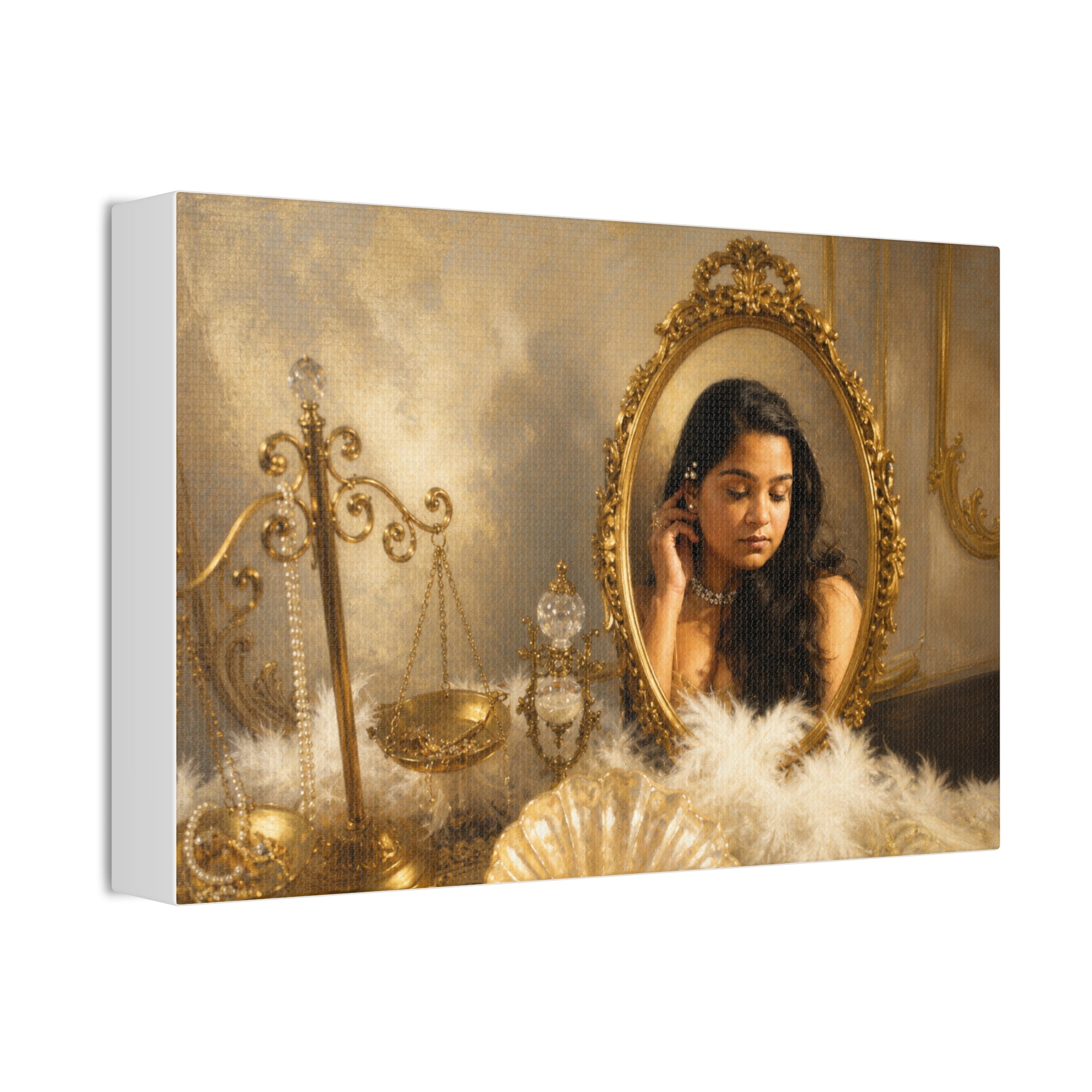 Golden Vanity Portrait Canvas