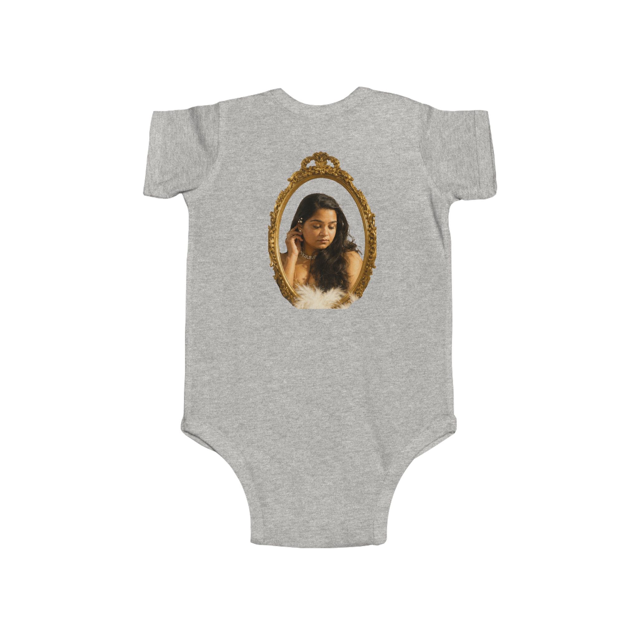 Infant Bodysuit with Vintage Gold Frame Portrait
