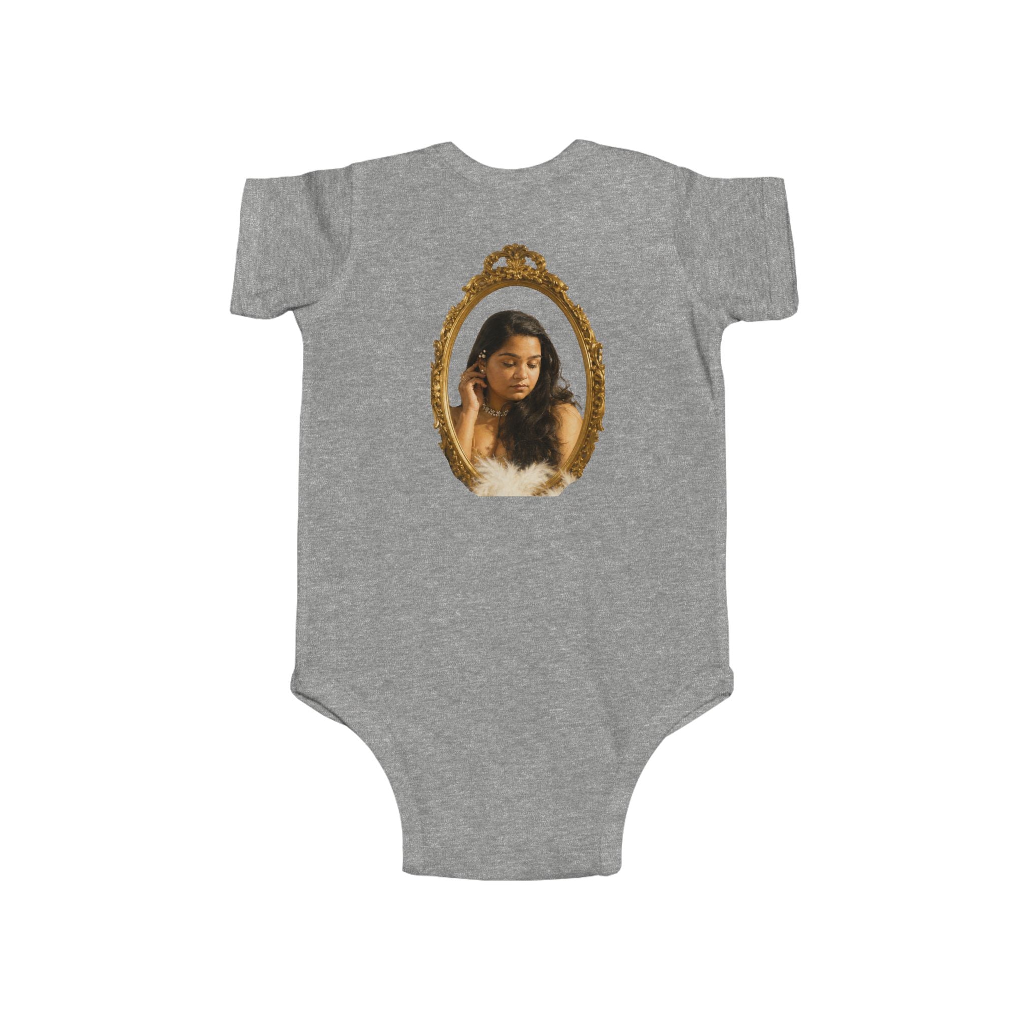 Infant Bodysuit with Vintage Gold Frame Portrait