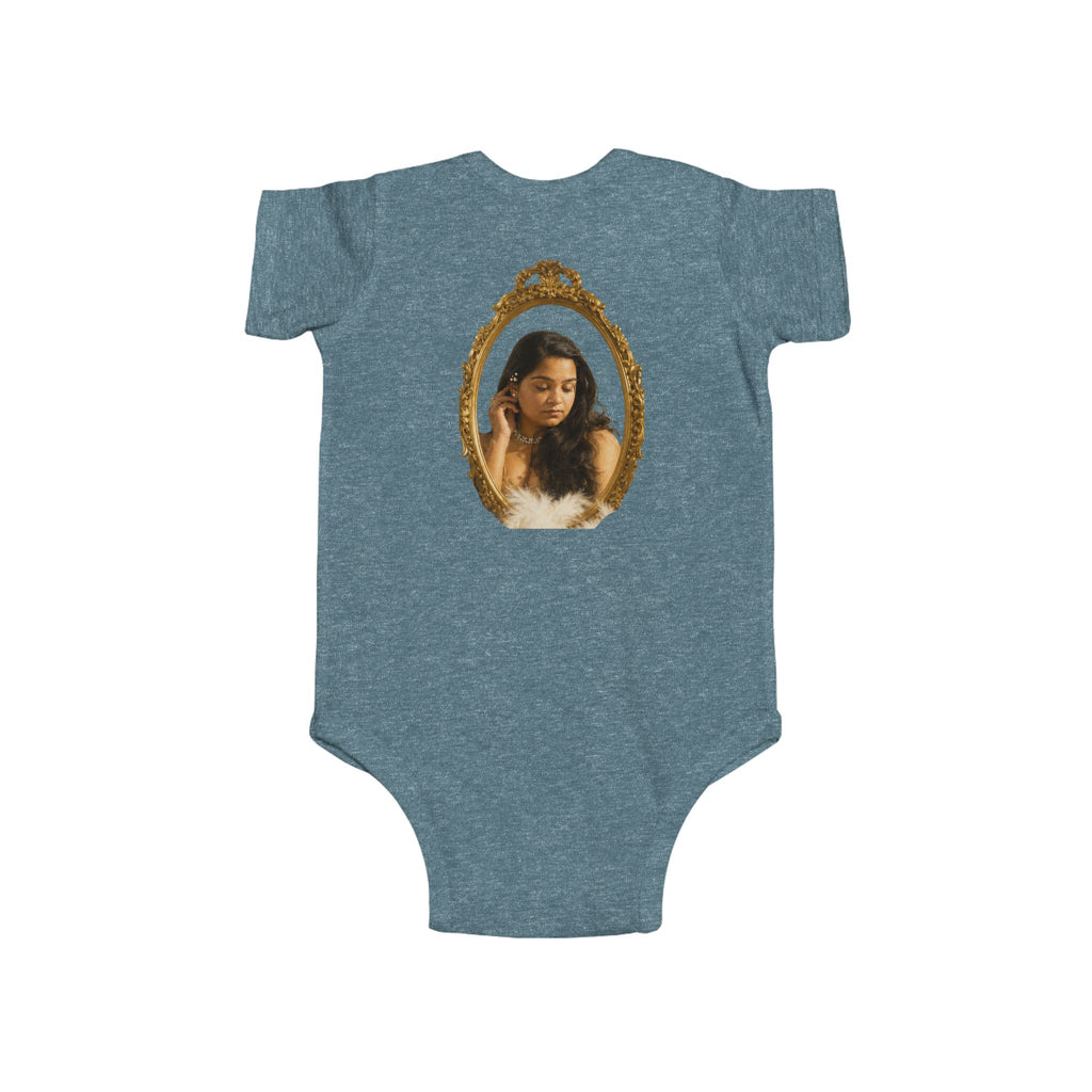 Infant Bodysuit with Vintage Gold Frame Portrait