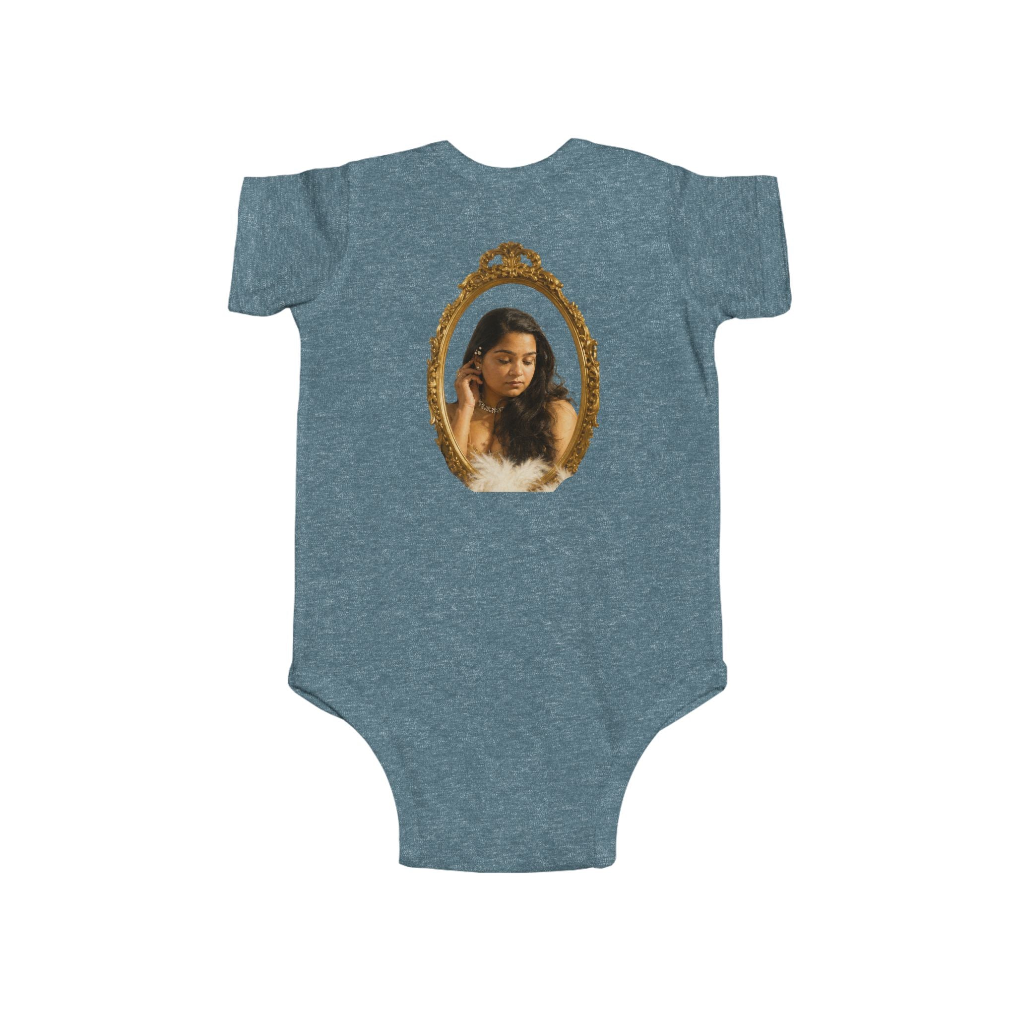 Infant Bodysuit with Vintage Gold Frame Portrait