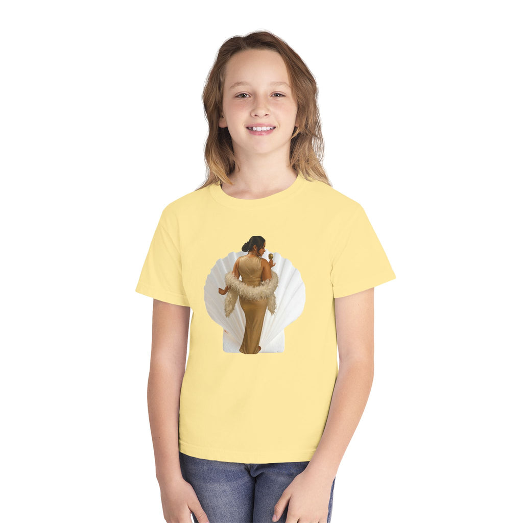 Youth Tee — Elegant Portrait Shell Graphic