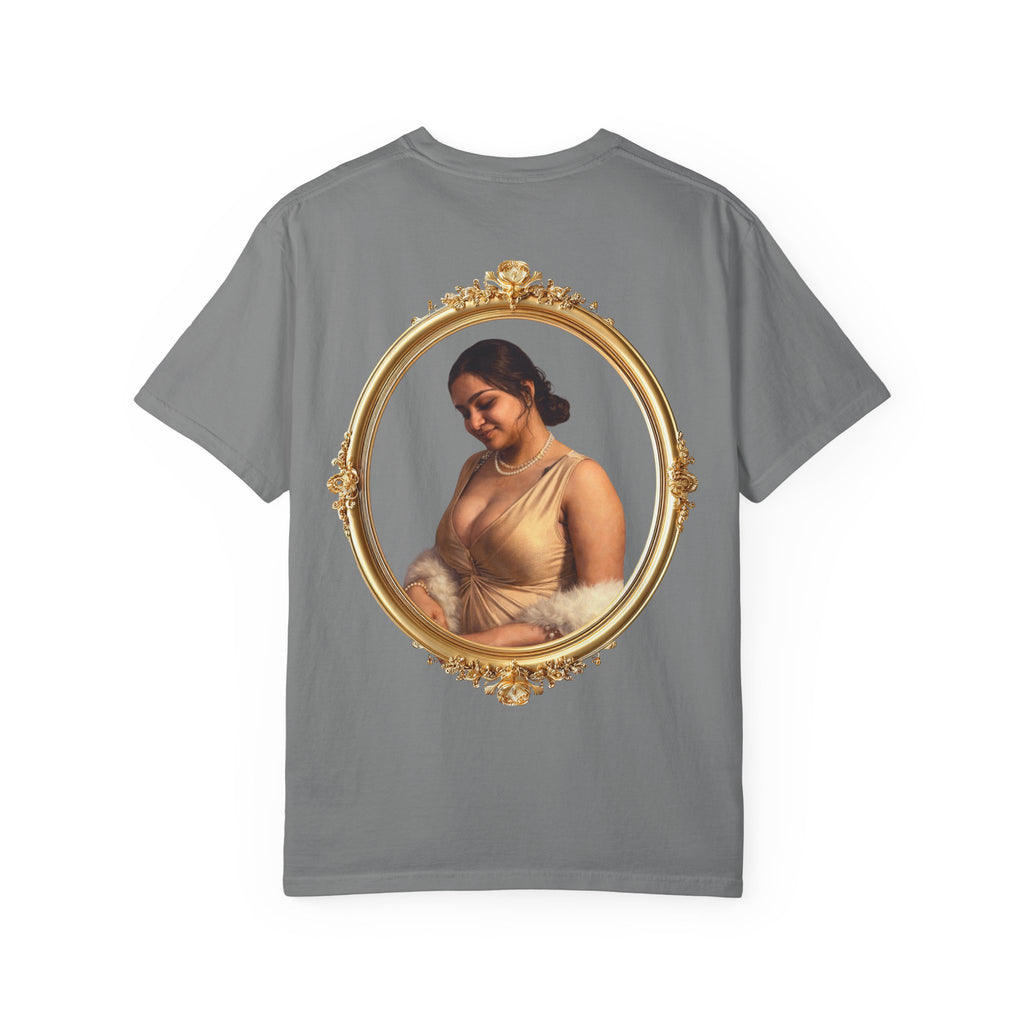 Portrait Graphic T-Shirt — Vintage Framed Lady Art Print