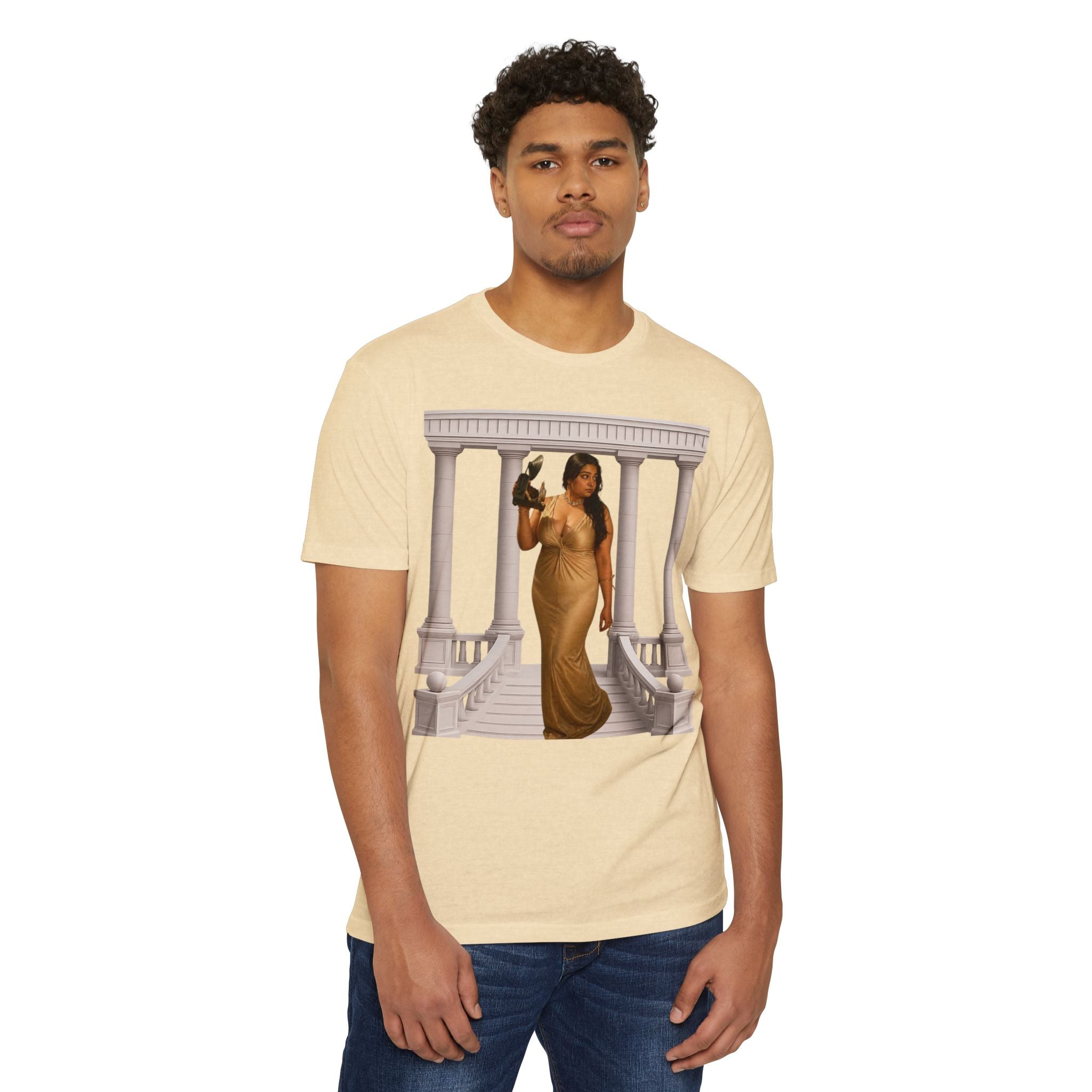 Greek Goddess Illustration T‑Shirt — "We Will Behome" Inspirational Tee