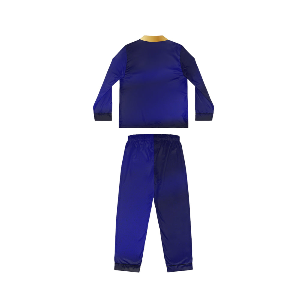 Women's Navy Satin Pajama Set - Luxurious Two-Piece Sleepwear