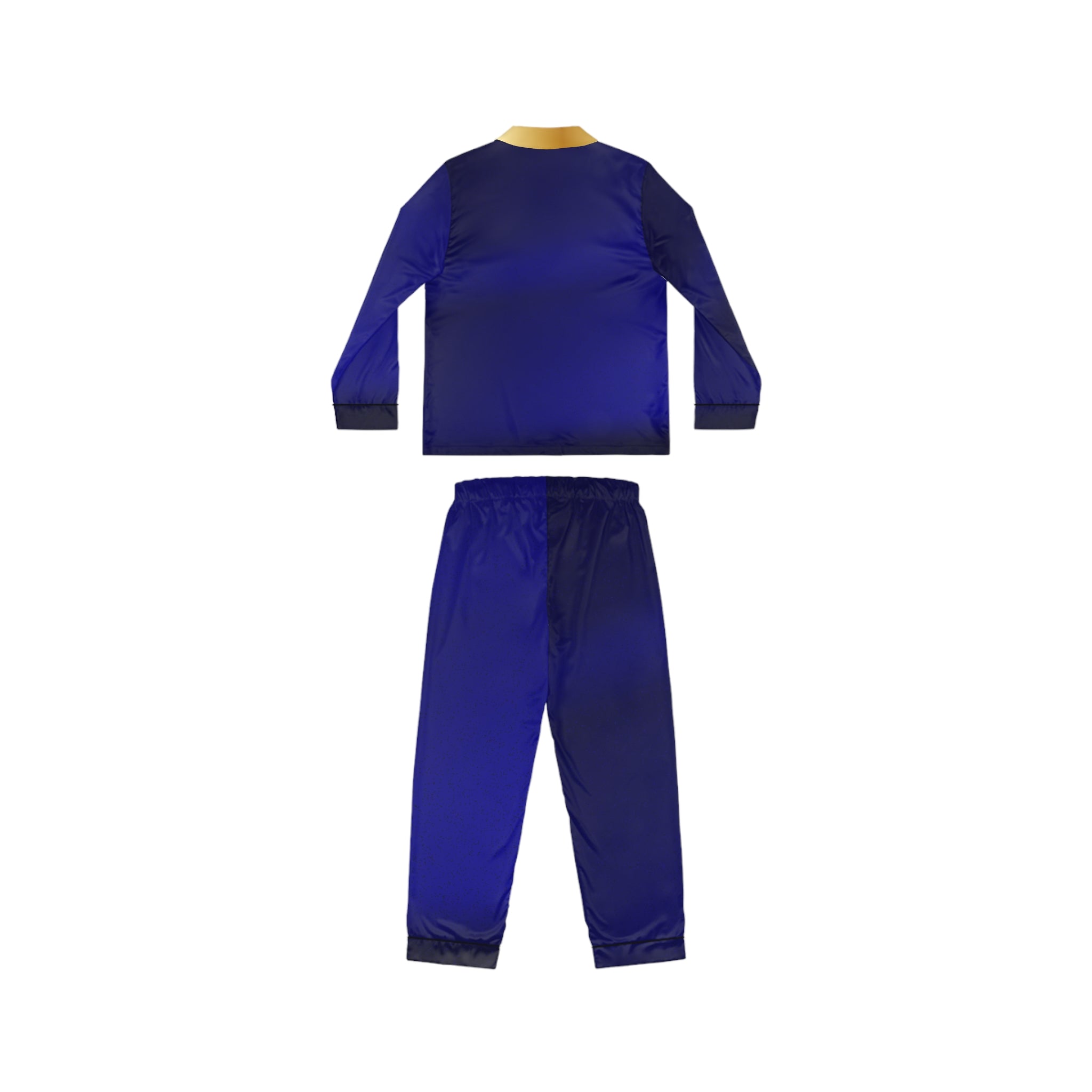 Women's Navy Satin Pajama Set - Luxurious Two-Piece Sleepwear