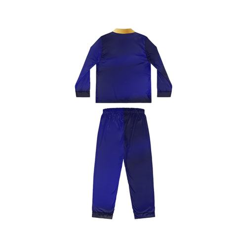 WWBH Women's Navy Satin Pajama Set - Luxurious Two-Piece Sleepwear