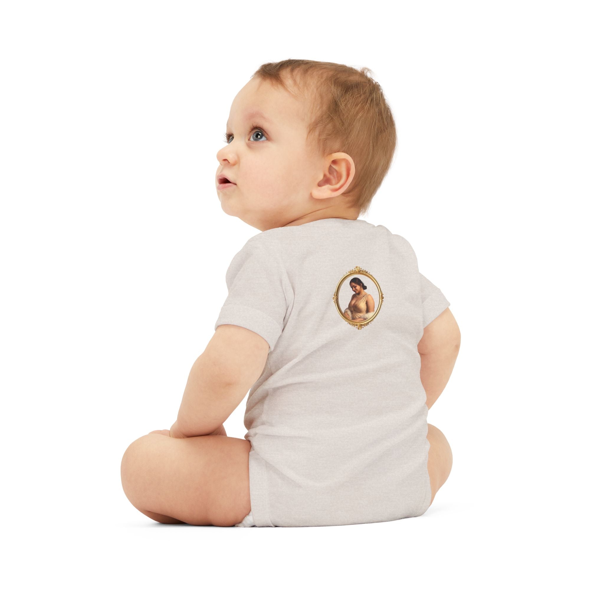Infant Onesie with Vintage Cherub Portrait – Baby Bodysuit