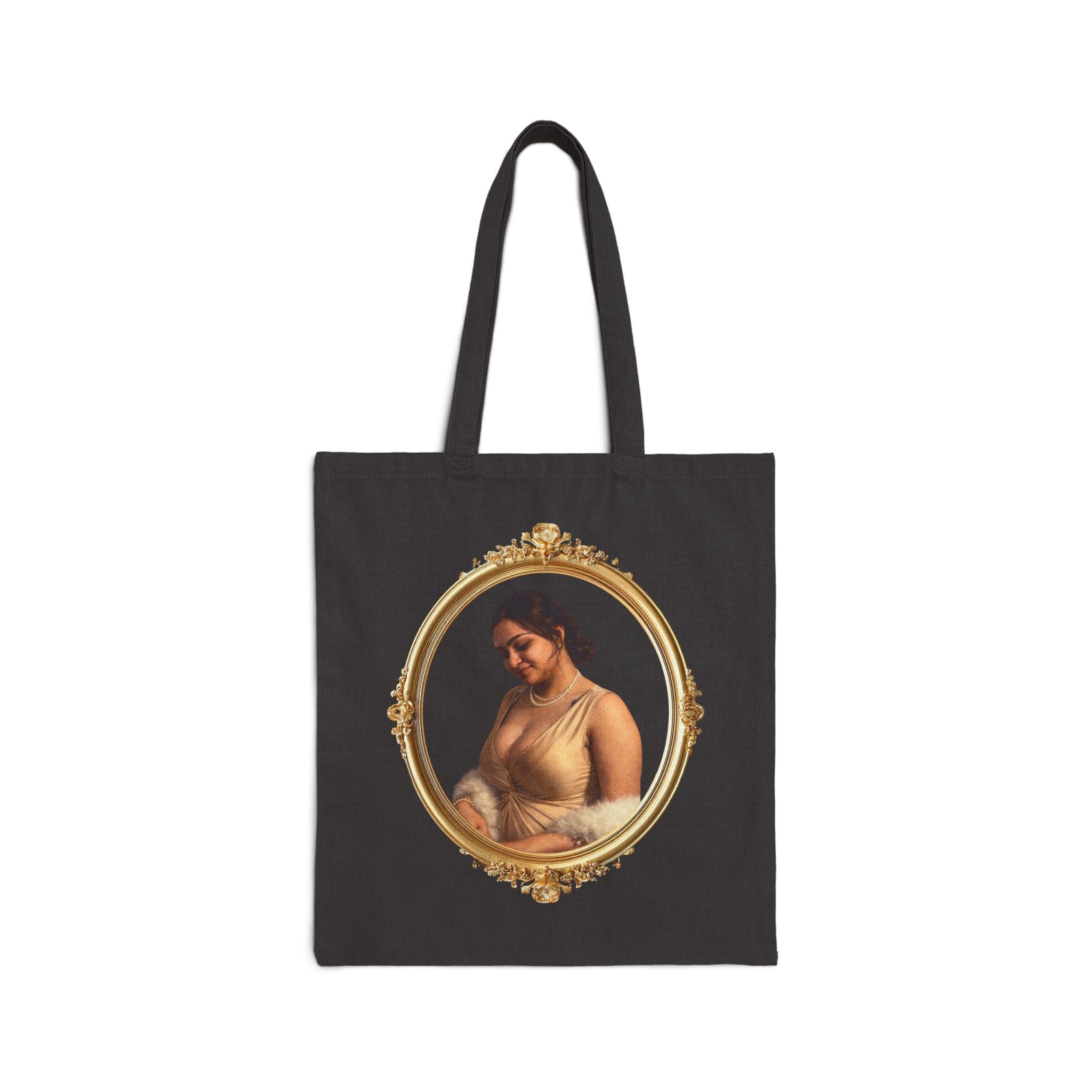 Tote Bag — Vintage Portrait “Love, [Signature]” Cotton Canvas Tote