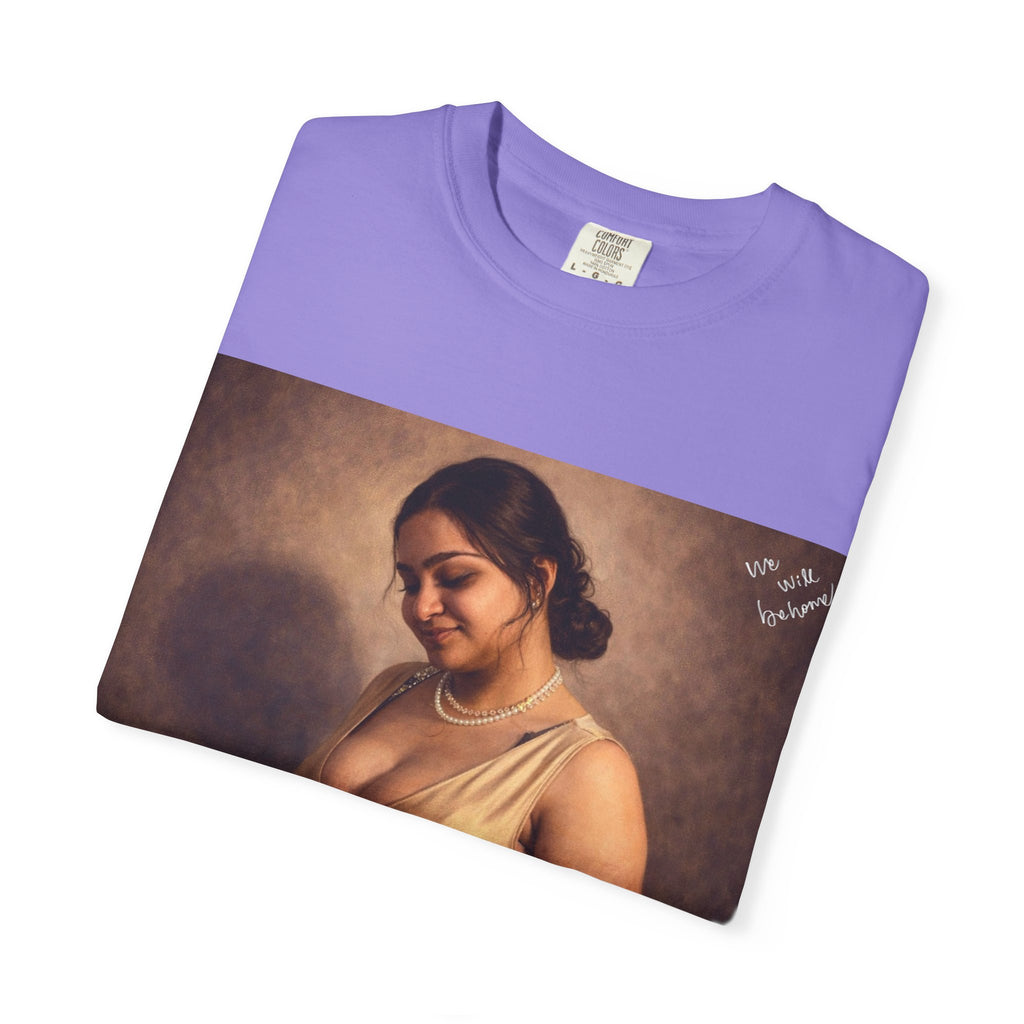 Portrait Graphic T-Shirt — Vintage Framed Lady Art Print