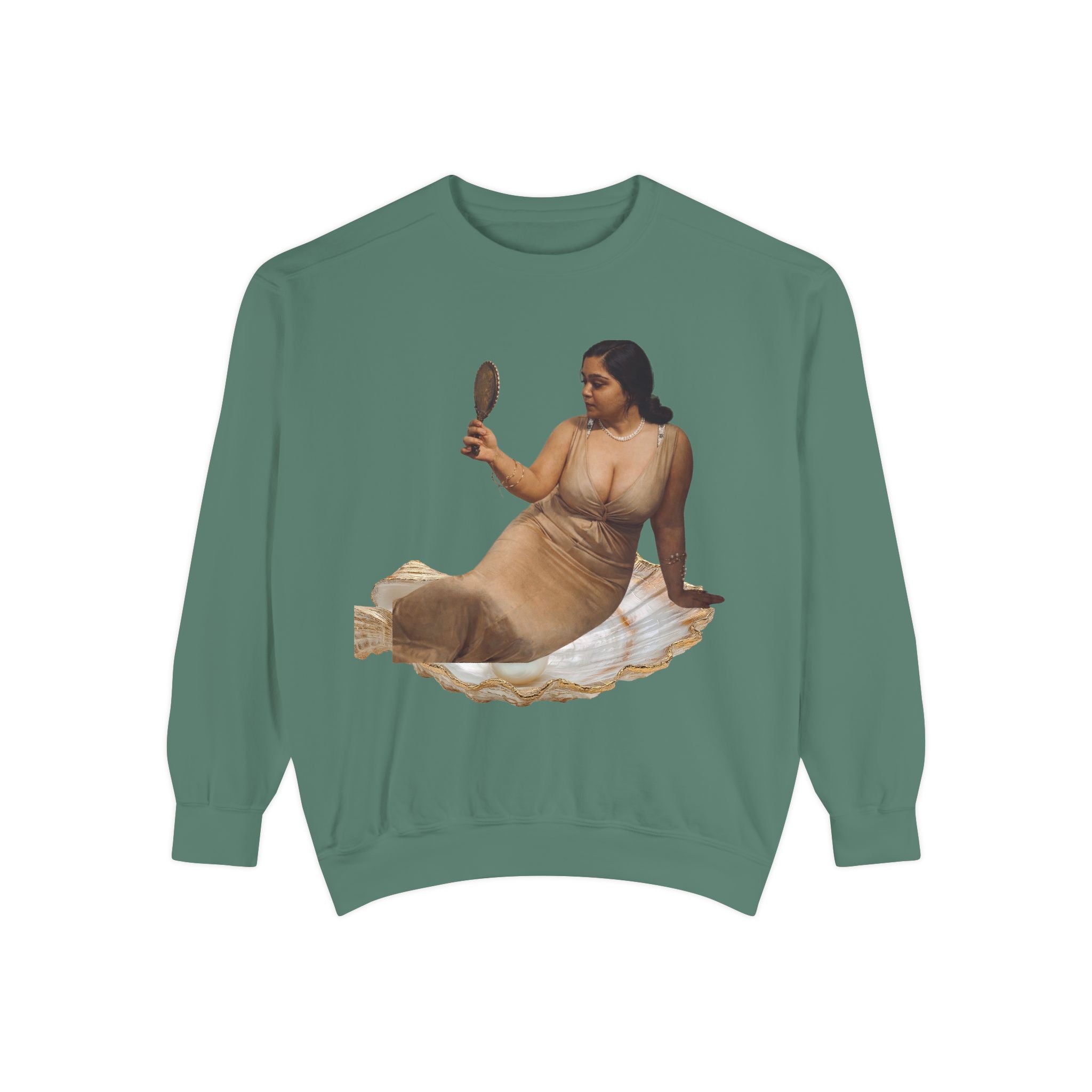 Reclining Muse Sweatshirt — 'We Will Be Home' Retro Art Graphic Crewneck